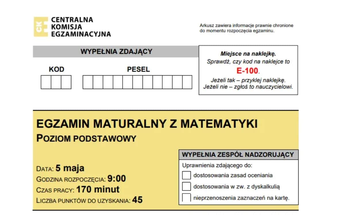 Matura matematyka: co wolno, a czego nie? Lista CKE